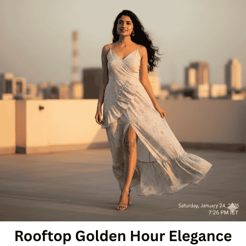 Rooftop Golden Hour Elegance
