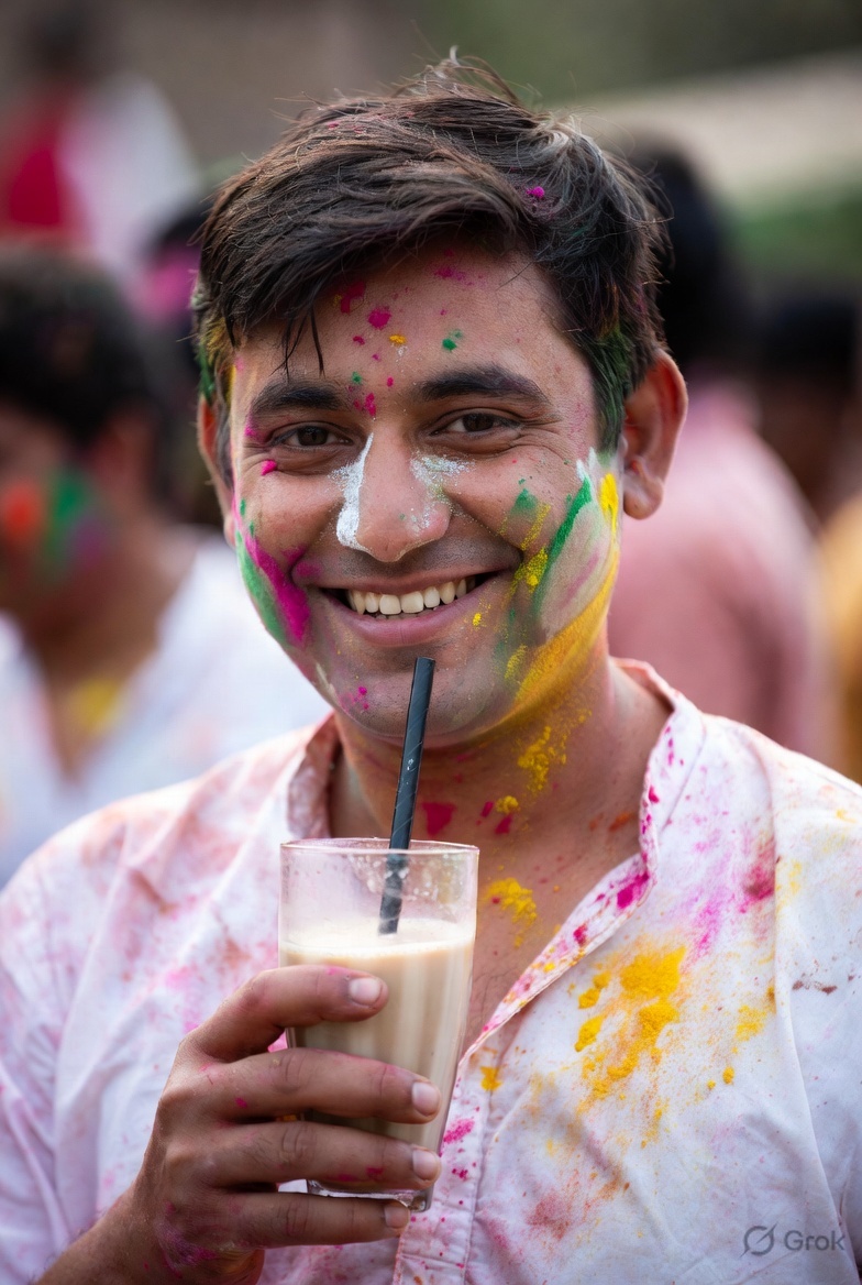 Traditional Thandai & Holi Vibe
