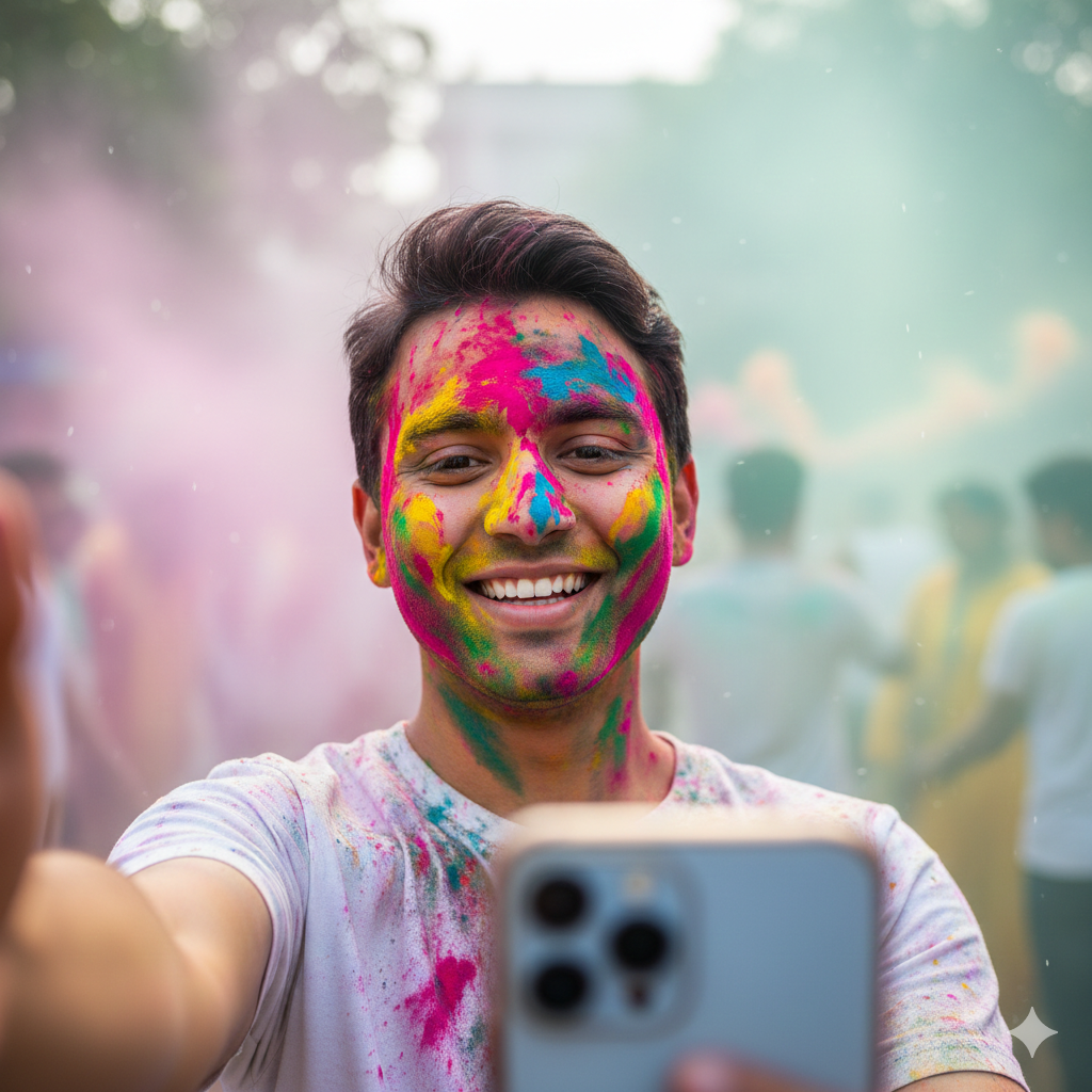 You said Holi Selfie Moment