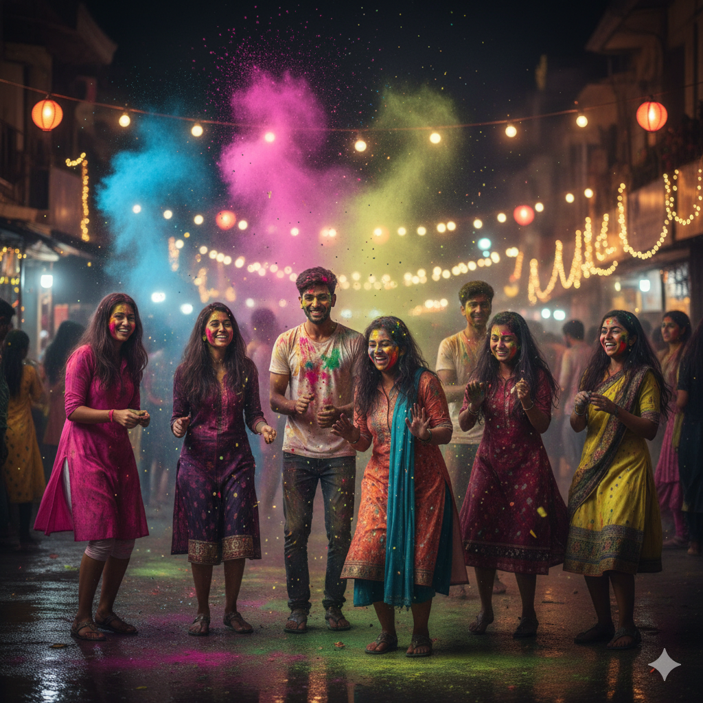 Holi Night Party Vibe