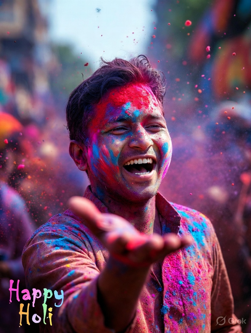 Happy Holi Portrait Prompt