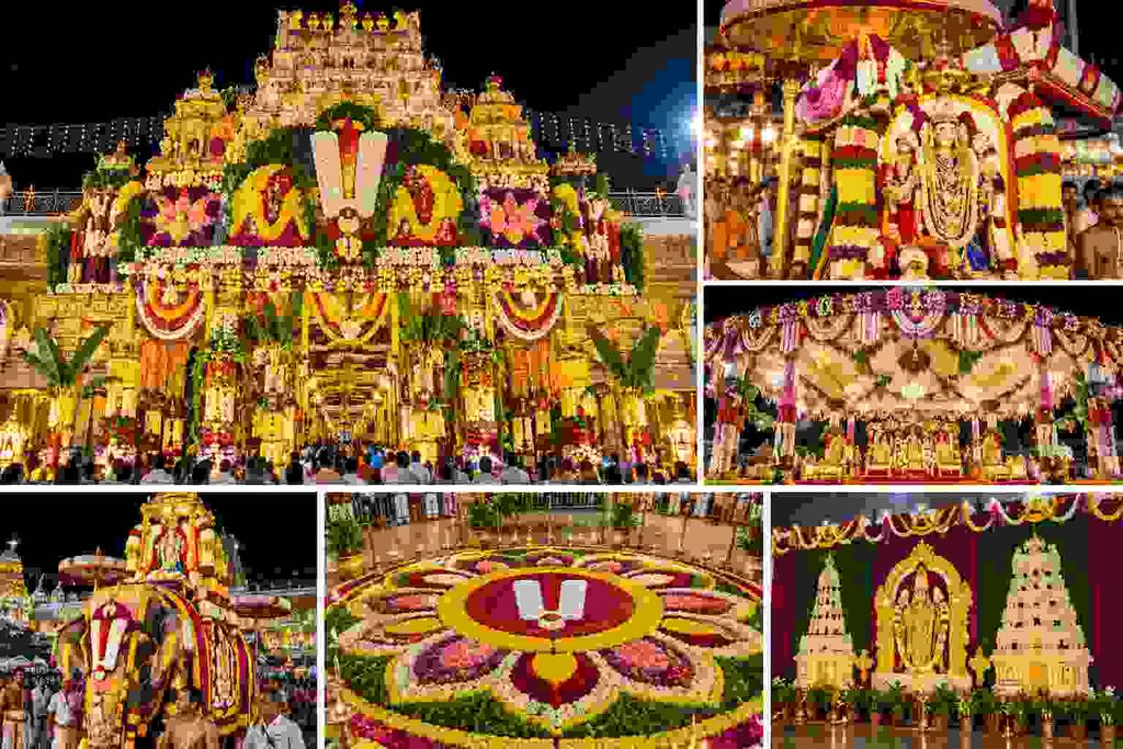 Srivari Brahmotsavam flower decoration Tirumala
